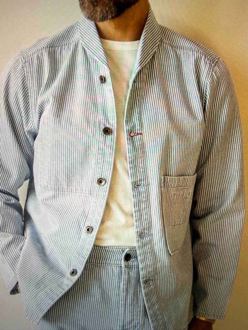 Shepherds Shirt Indigo Hickory Stripe